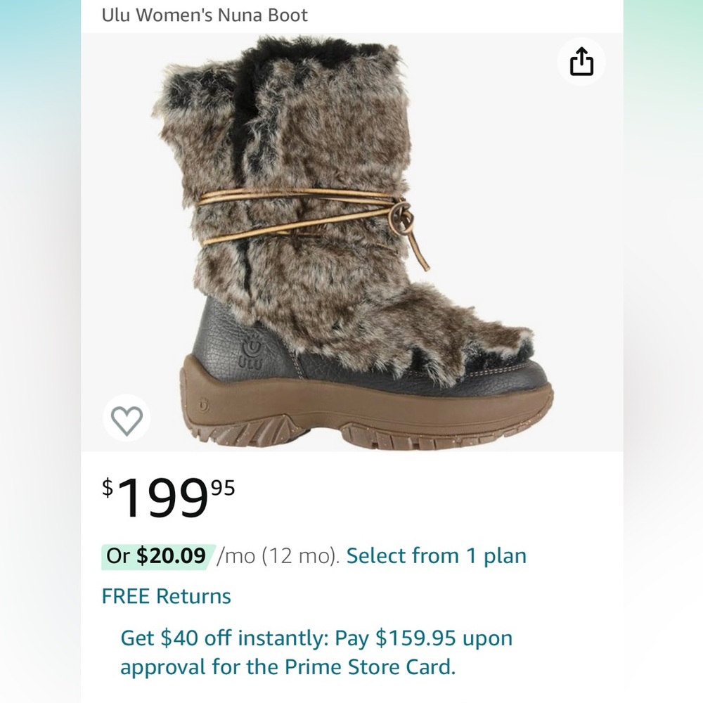 Ulu faux fur boots!